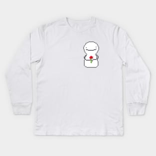 dream blob holding rose Kids Long Sleeve T-Shirt